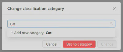 Adding a new category