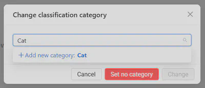 Adding a new category