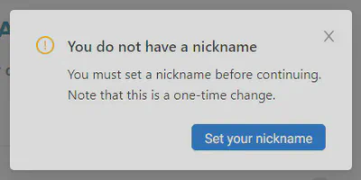 Set your nickname