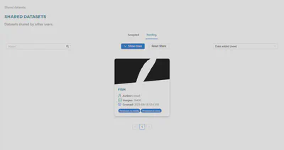 Pending shared datasets