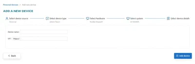 Select service type