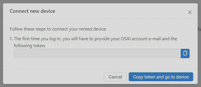 Web app connection instructions