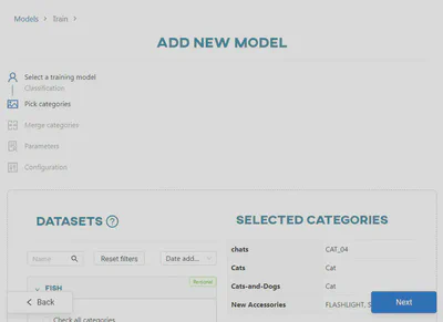 Pick categories