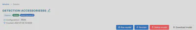 Downloading model in model details