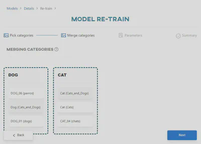 Merging categories with all classes assigned
