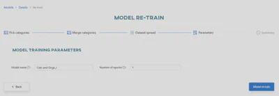 Model training parameters