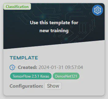 Use this template for new training