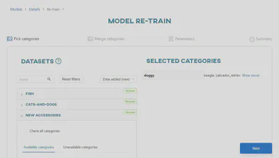 Model re-train
