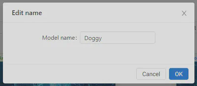 Edit model name