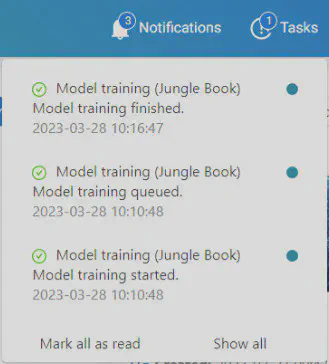 Training finished