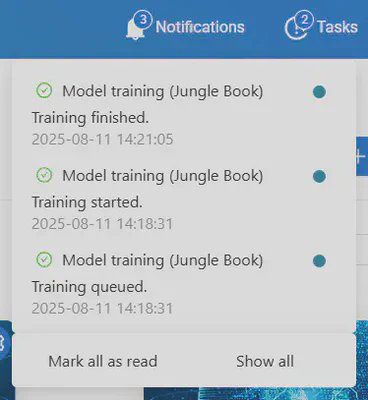 Training finished