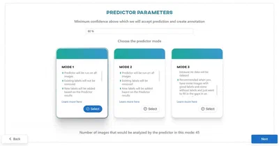 Predictor parameters for detection