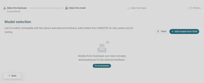 Model list in web app