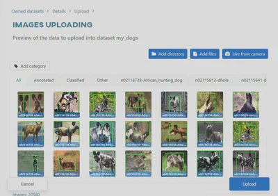 Upload directory