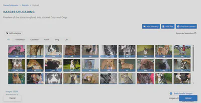 Upload images