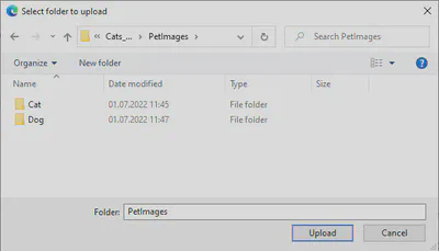 Choose directories for upload