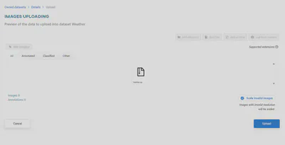 Upload archive