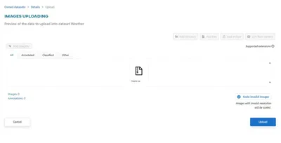 Upload archive