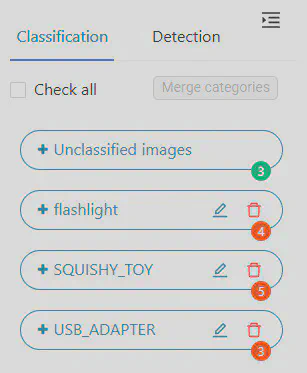 Edit category