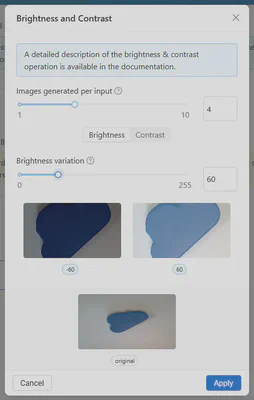 Select the appropriate brightness parameters