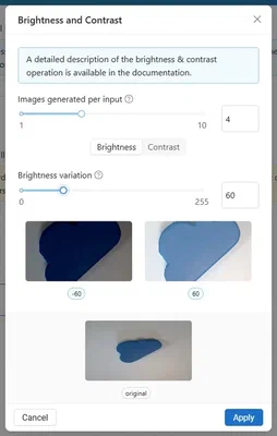 Select the appropriate brightness parameters