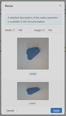 Set width and height