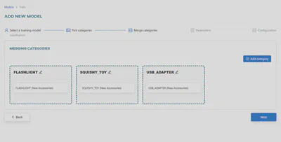Merging categories