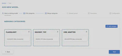Merging categories