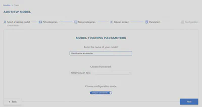 Set the model training parameters
