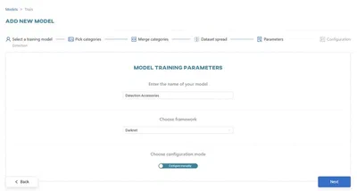 Set the model training parameters