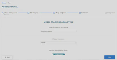 Set the model training parameters