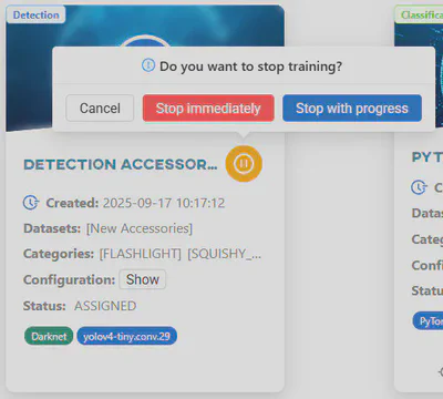Click ‘Stop’ and select ‘Stop with progress’