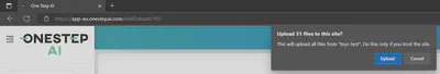 Agree to upload multiple files