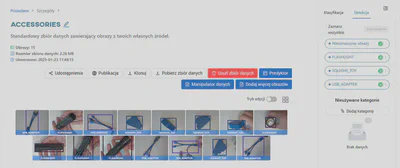 Widok detekcji obiektów