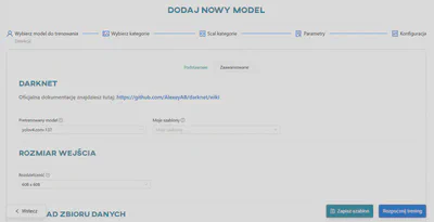 Ustaw parametry modelu