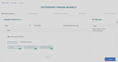 Dotrenowanie modelu