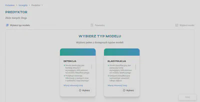 Wybierz typ modelu