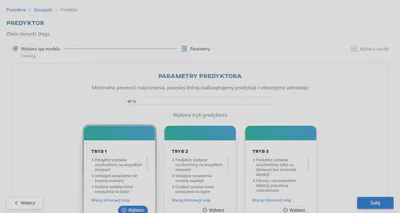 Parametry predykcyjne dla detekcji