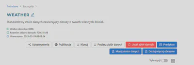 Widok zbioru danych