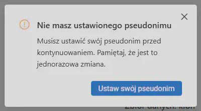 Ustaw swój pseudonim