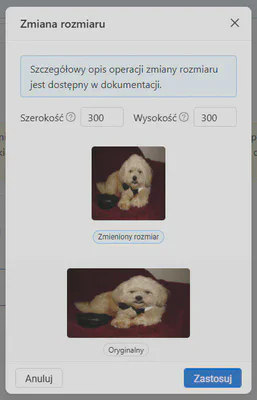 Zmiana rozmiaru