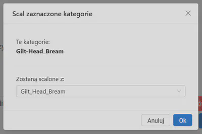 Scal wybraną kategorię