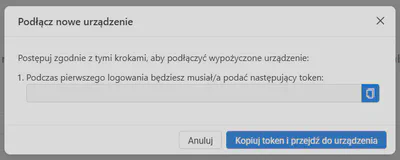 Instrukcje połączenia z aplikacją internetową