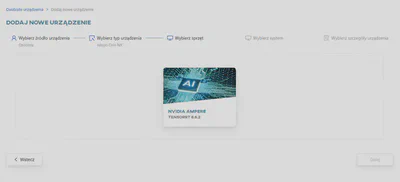 Wybierz typ urządzenia