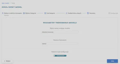 Ustaw parametry treningu modelu