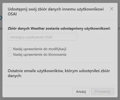 Udostępnij zbiór danych