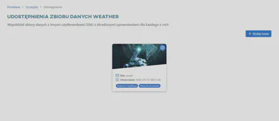 Widok udostępniania