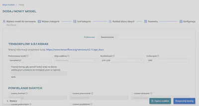Ustawianie parametrów modelu